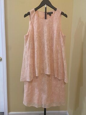 Lauren Ralph Lauren Dusty pink  Sleeveless Layered Midi Dress